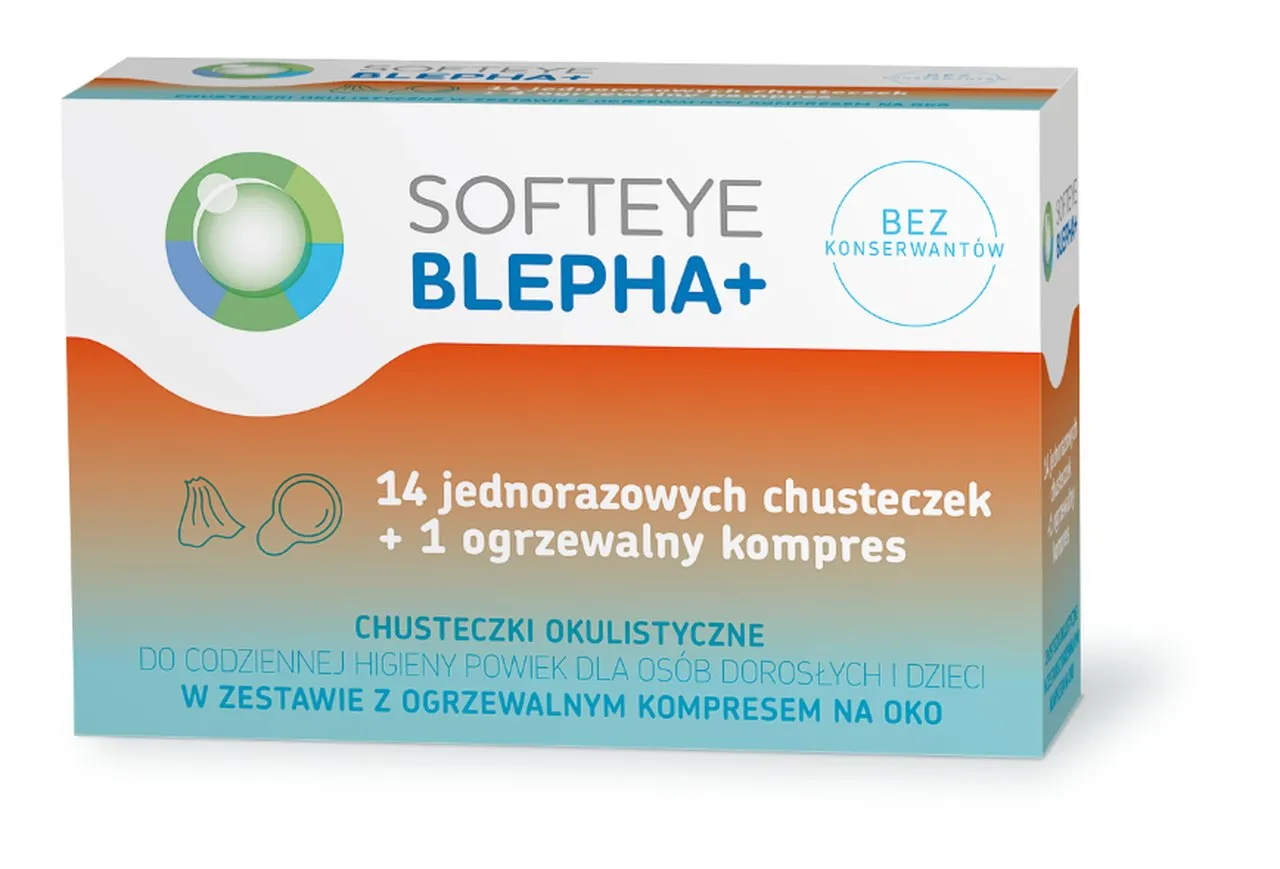Softeye Blepha+, chusteczki okulistyczne, 1 zestaw