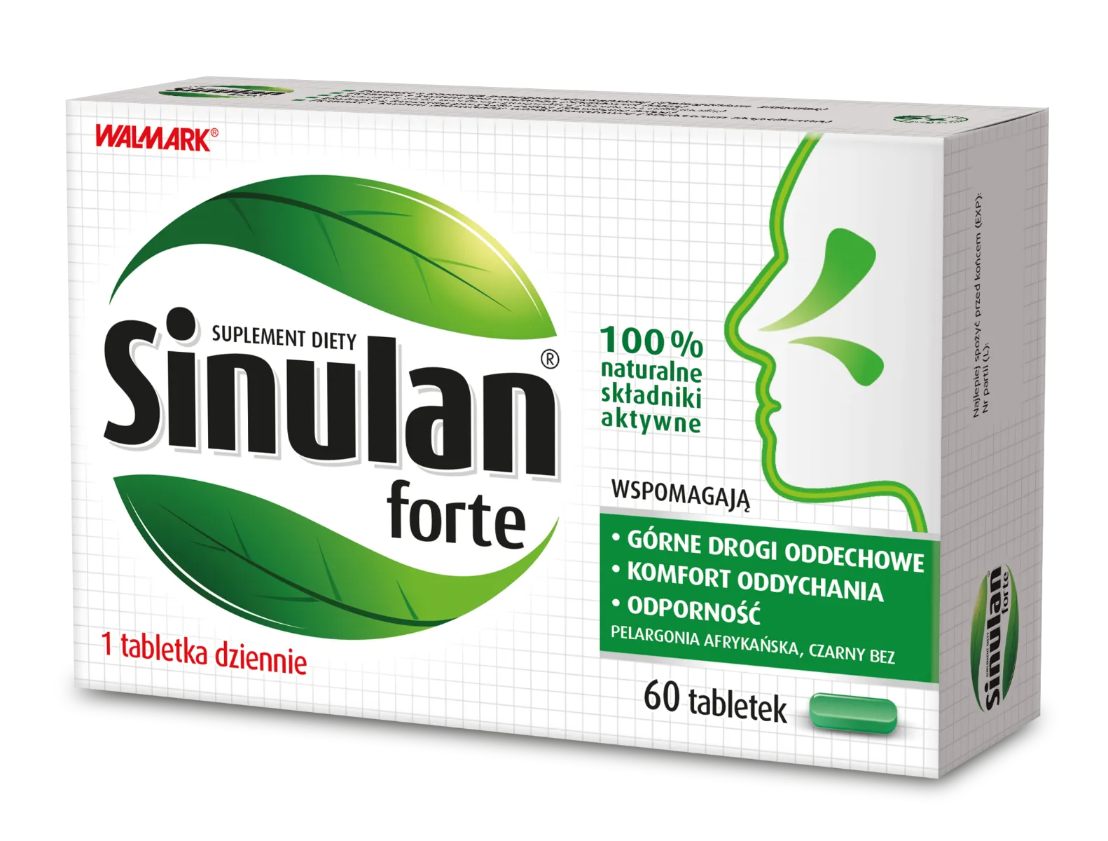 Sinulan forte, suplement diety, 60 tabletek