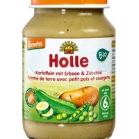 Holle BIO Danie warzywne z ziemniakami, groszkiem i cukinią dla niemowląt powyżej 6. miesiąca życia, 190 g