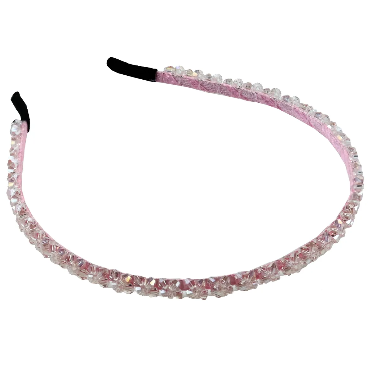 Inter-Vion Glamour Style Opaska z kryształkami różowa, 1 szt. 