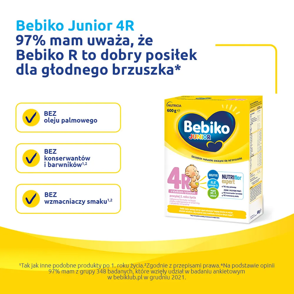 Bebiko Junior 4R, odżywcza formuła na bazie mleka dla dzieci powyżej 2. roku życia, 600 g 