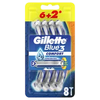 Gillette Blue3 Comfort Jednorazowa maszynka do golenia dla mężczyzn, 6+2 szt.