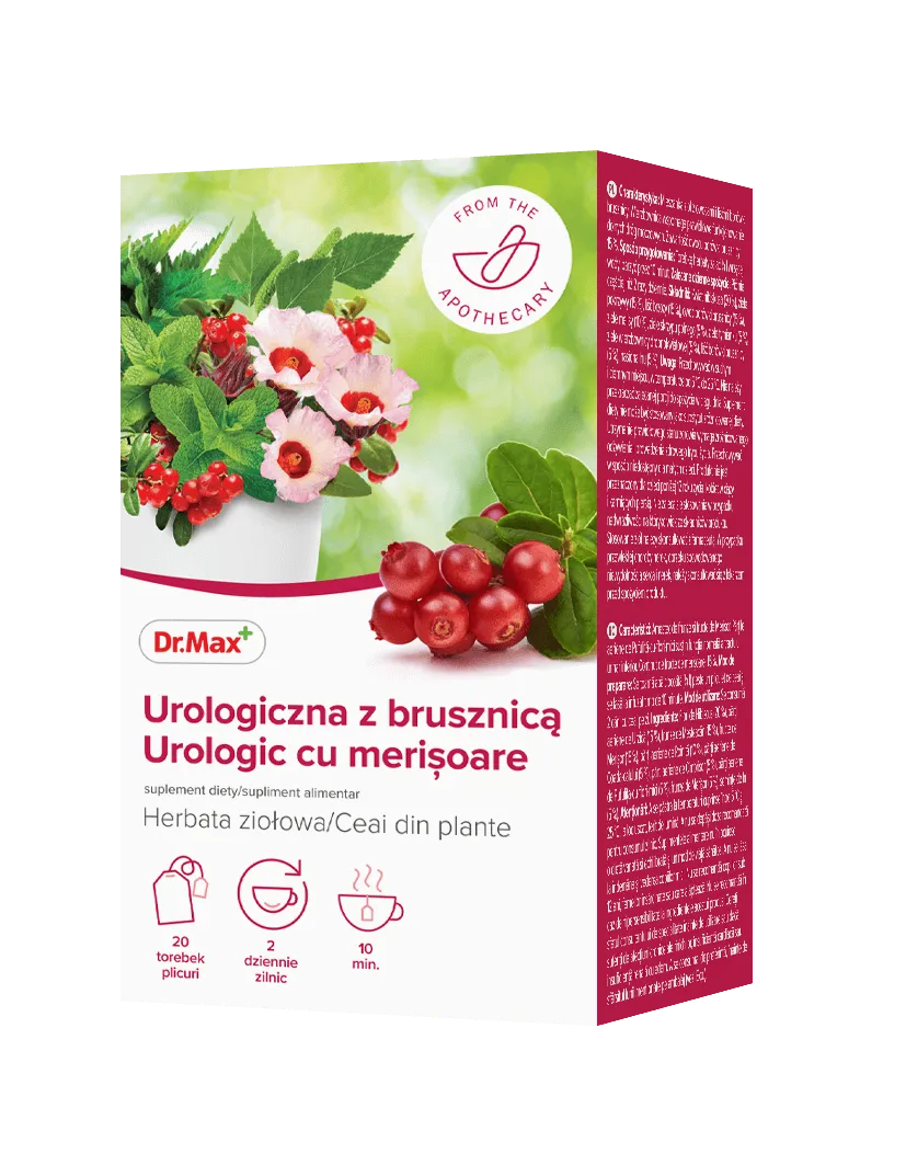 Herbata ziołowa Urologiczna z Brusznicą Dr.Max, suplement diety, 20 saszetek