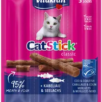 Vitakraft Cat Stick Mini kabanosy dla kota z dorszem i czarniakiem, 3 szt. x 6 g