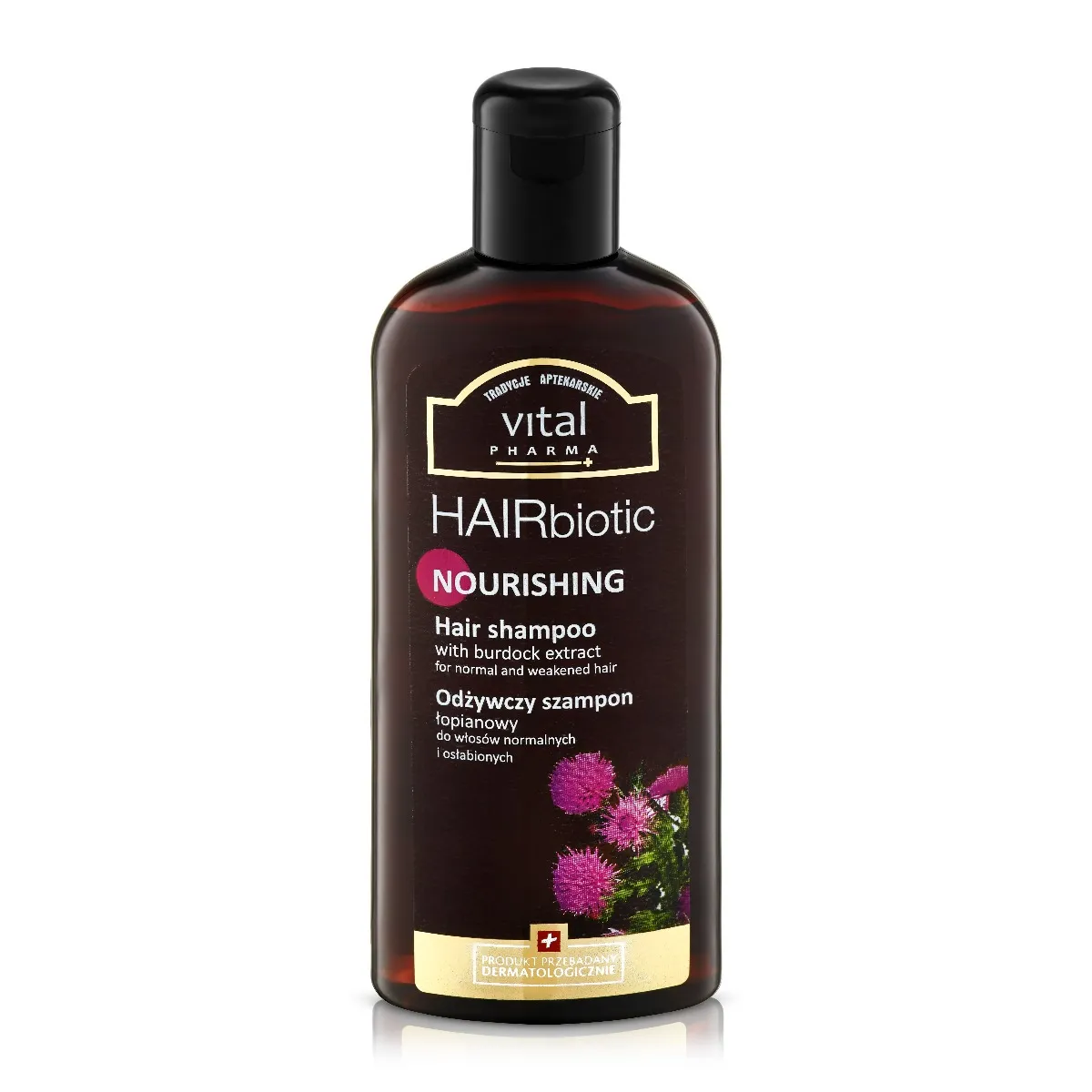 Vital Pharma Plus Hairbiotic odżywczy szampon łopianowy, 250 ml