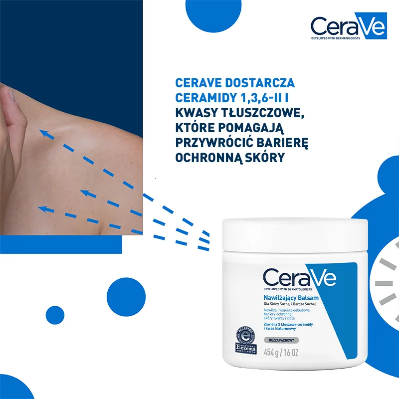 CeraVe, balsam nawilżający do twarzy i ciała z ceramidami, 454 g 