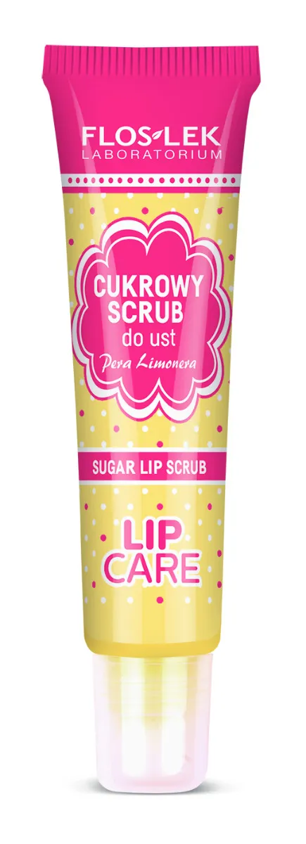 Floslek Lip Care Pera Limonera, cukrowy scrub do ust, o aromacie gruszki, 14 g