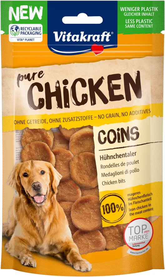 Vitacraft Chicken Coins Przysmak dla psa z kurczakiem, 80 g