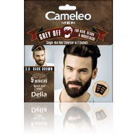 Delia Cameleo Men Grey Off krem koloryzujący do włosów, brody i wąsów ciemny brąz 3.0, 15 mlx2
