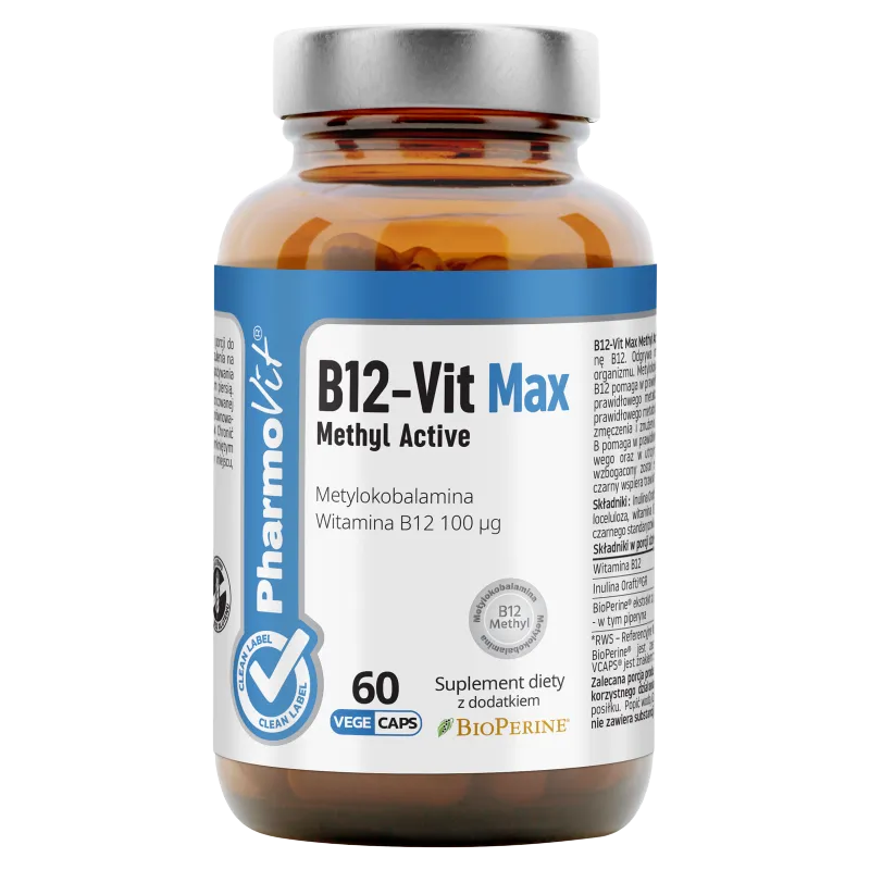 Pharmovit B12-Vit Max Methyl Active, suplement diety, 60 kapsułek