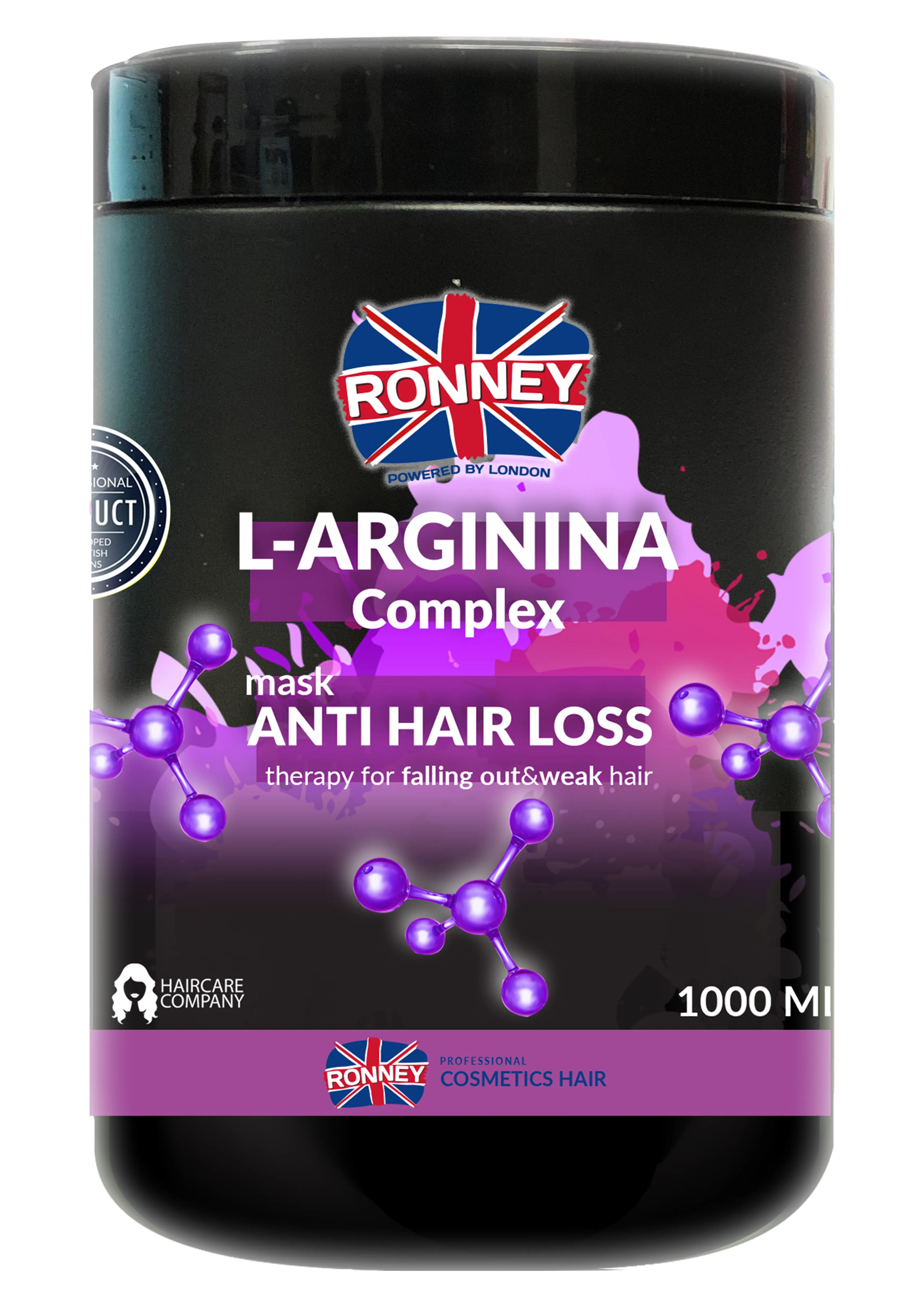 RONNEY Professional L-Arginina Complex Anti Hair Loss Therapy maska przeciw wypadaniu włosów, 1000 ml