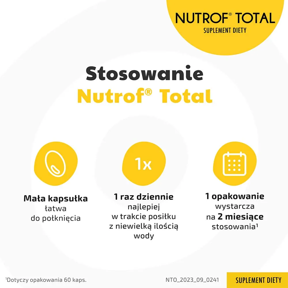 Nutrof Total z witaminą D3, suplement diety, 60 kapsułek 
