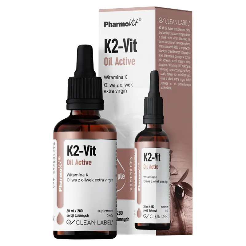 Pharmovit Clean Label K2-Vit Oil Active, suplement diety, 30 ml