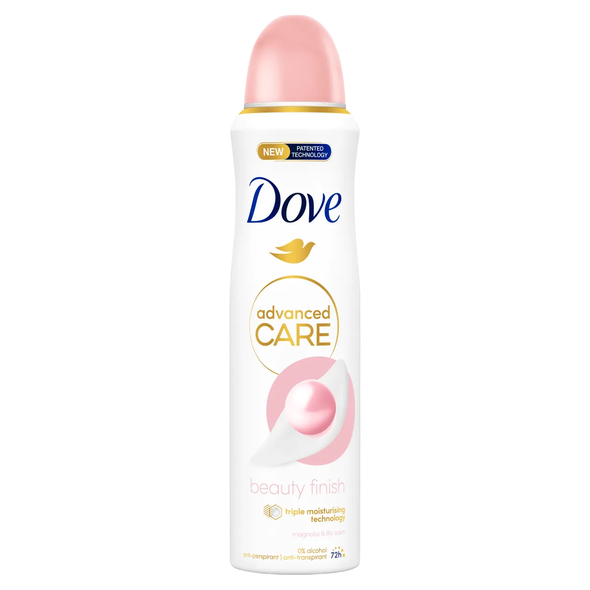 Dove Advanced Care Antyperspirant w aerozolu o zapachu magnolii i lilii, 150 ml