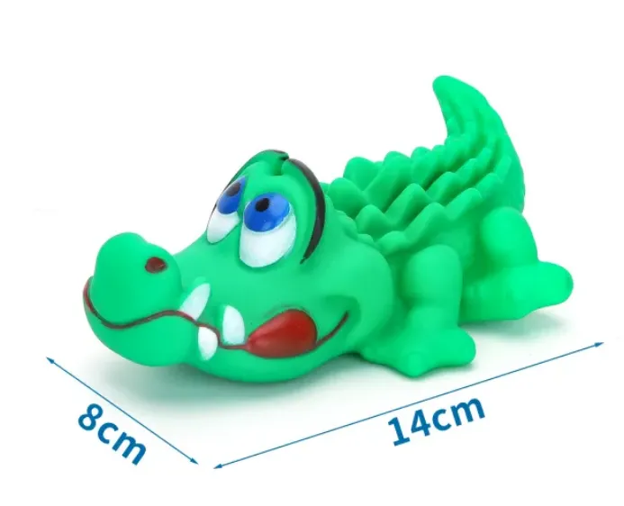 Nobleza piszcząca zabawka dla psa zielony krokodyl 14x8 cm, 1 szt. 