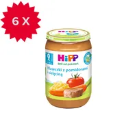 HiPP BIO od pokoleń obiadek kluseczki z pomidorami i cielęciną po 9. miesiącu, 6 x 220 g