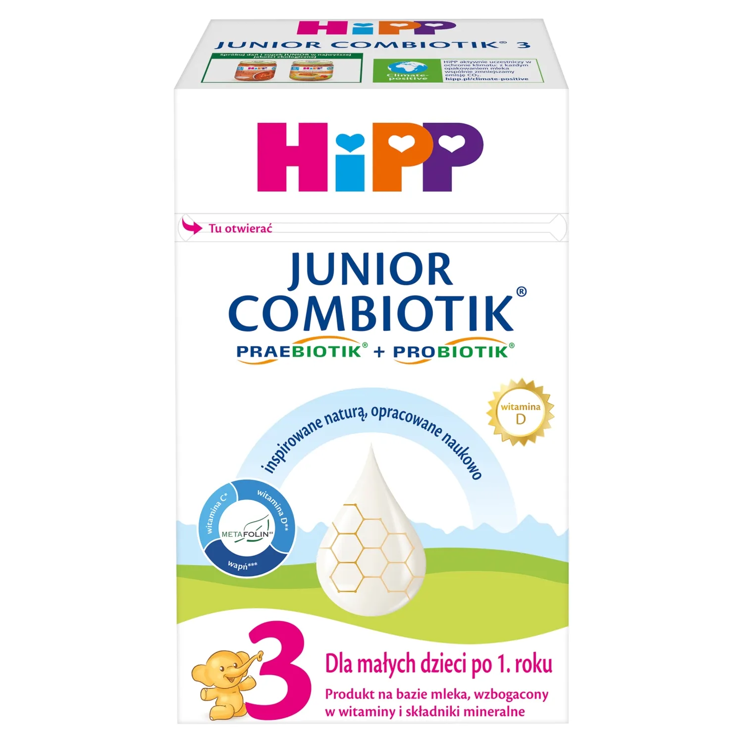HiPP 3 Junior COMBIOTIK mleko dla małych dzieci po 1. roku życia, 550 g