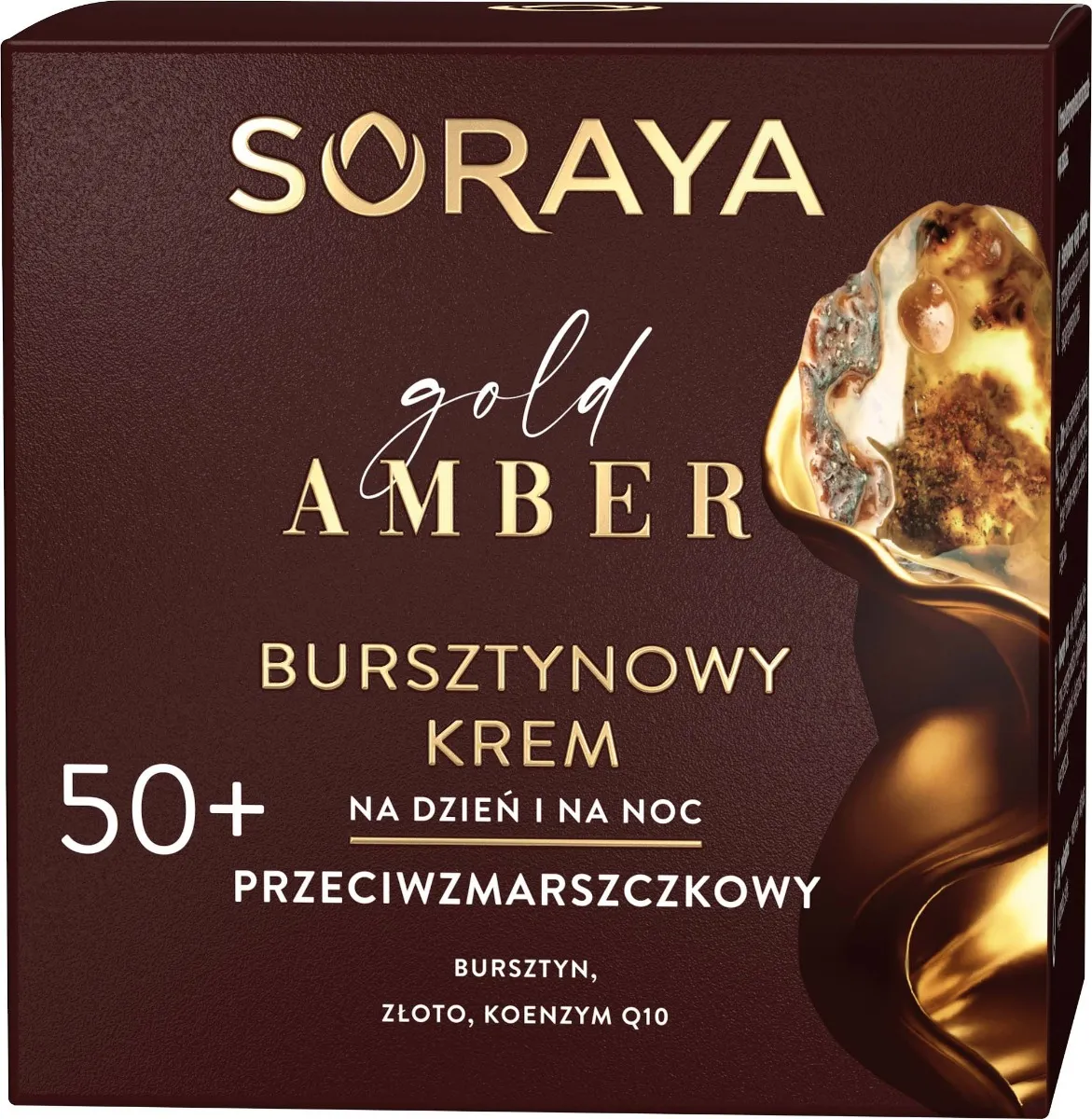 Soraya Gold Amber bursztynowy krem przeciwzmarszczkowy na dzień i na noc 50+, 50 ml