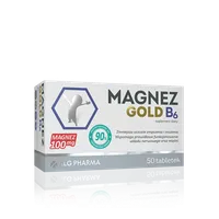 Magnez Gold B6, suplement diety, 50 tabletek powlekanych