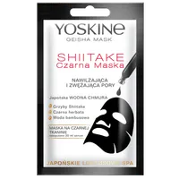 Yoskine Geisha Mask maska na czarnej tkaninie shiitake, 20 ml