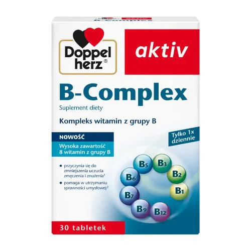 Doppelherz aktiv B-Complex, suplement diety, 30 tabletek