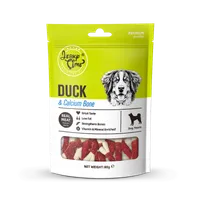 Jerky Time Duck & Calcium Bone wapienne kosteczki z mięsem kaczki, 80 g