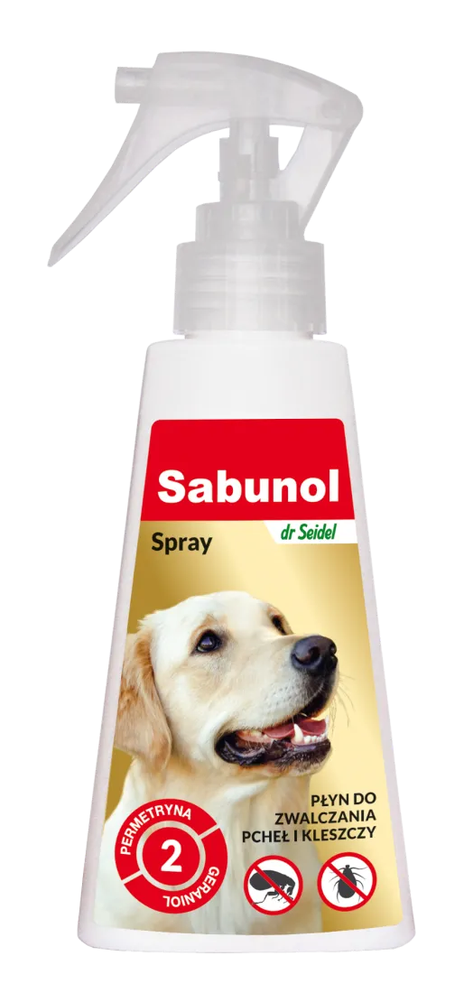 dr Seidel Sabunol spray przeciw pchłom i kleszczom dla psów, 100 ml