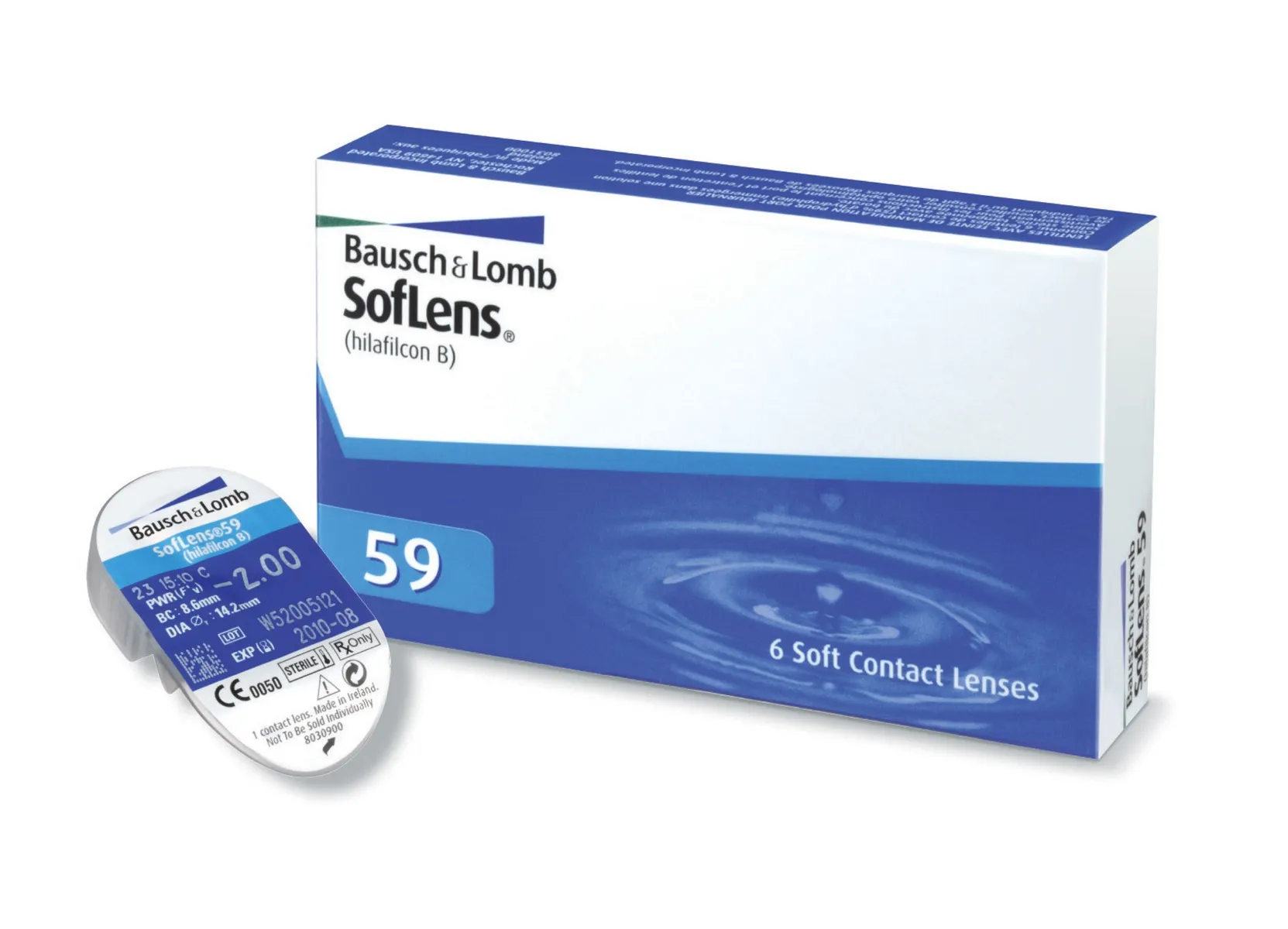 Bausch+Lomb Soflens Comfort (SofLens 59) soczewki kontakowe miesięczne -6,00, 6 szt. 