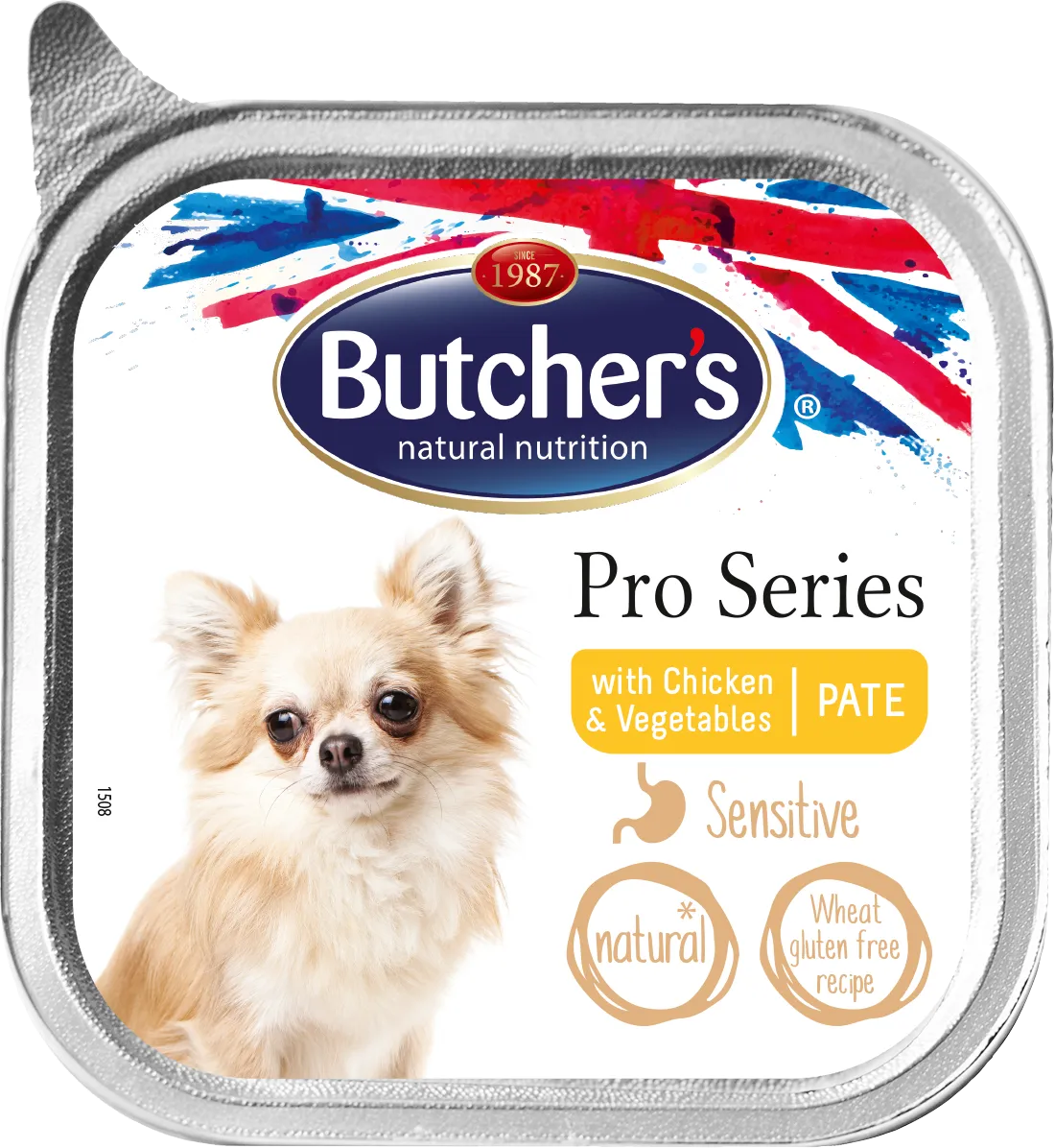 Butcher’s Pro Series Sensitive pasztet z kurczakiem i warzywami dla psów, 100 g