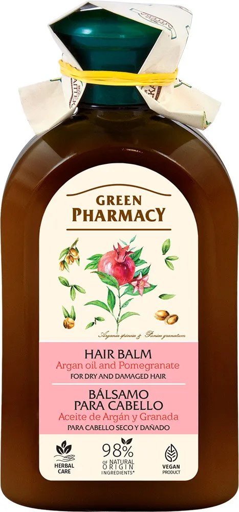 Green Pharmacy Olej arganowy i Granat, Balsam do włosów suchych, 300 ml