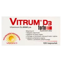 Vitrum D3 Forte, suplement diety, 120 kapsułek