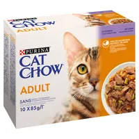 Purina Cat Chow Adult mokra karma dla kotów jagnięcina i zielona fasolka, 10 x 85 g