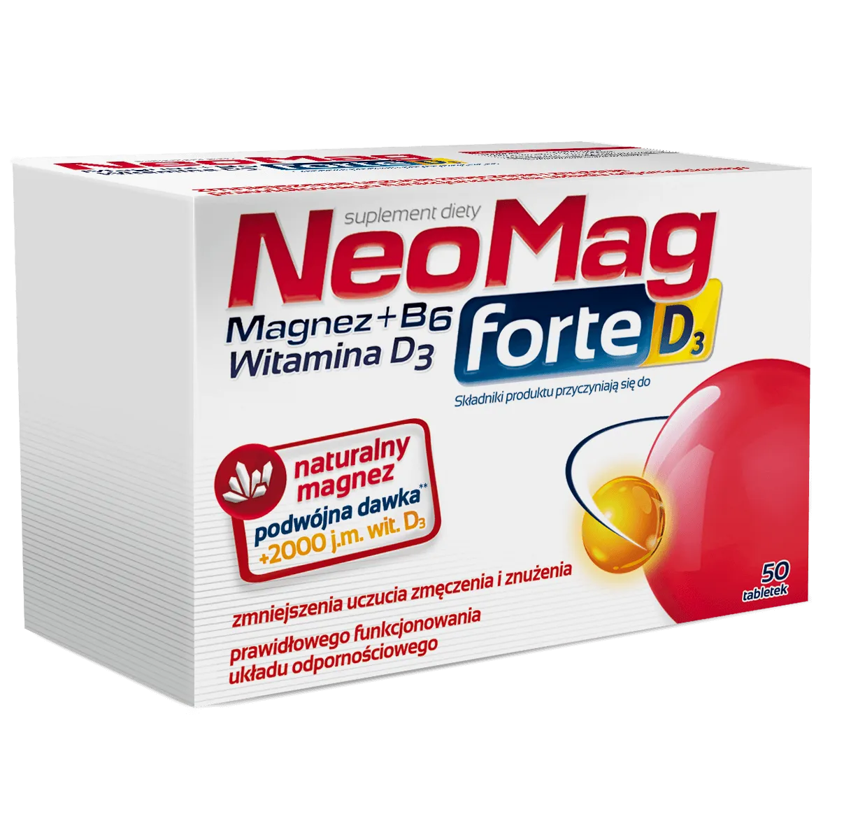 NeoMag Forte D3, suplement diety, 50 tabletek