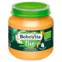 BoboVita BIO marchew z kalafiorem dla dzieci po 4 miesiącu życia, 125 g