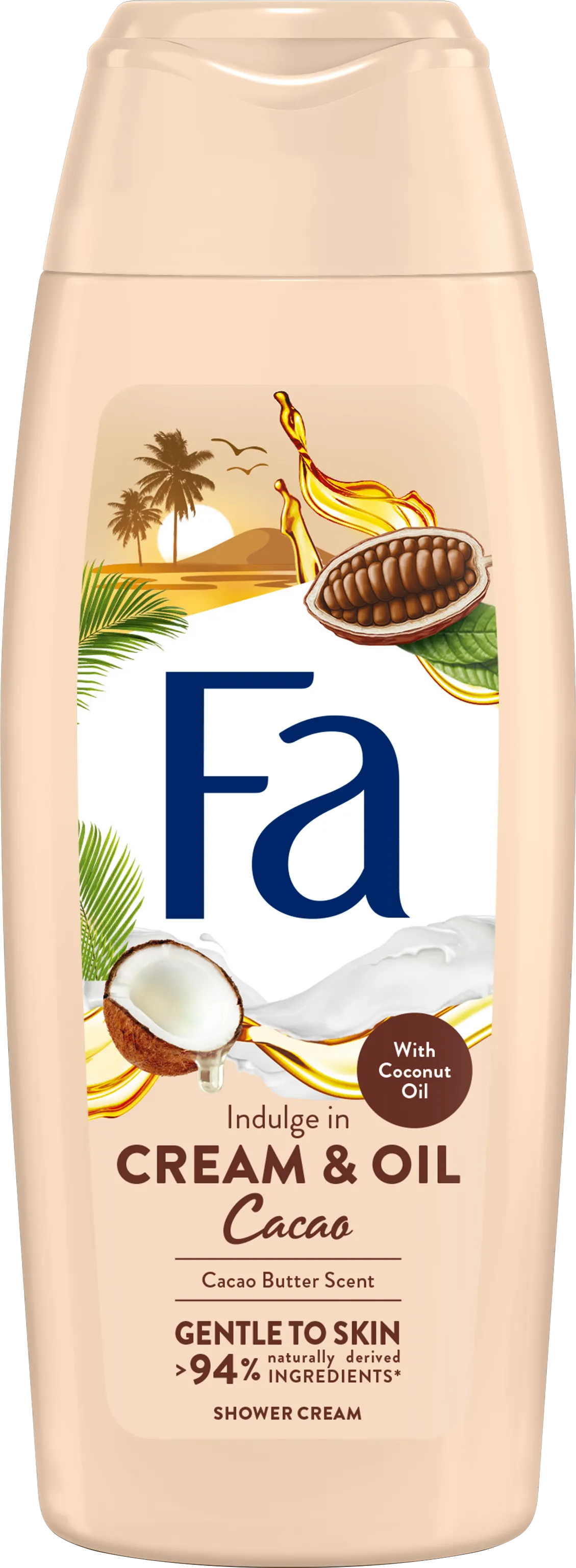Fa Cream & Oil Żel pod prysznic Masło kakowe & Olej kokosowy, 250 ml