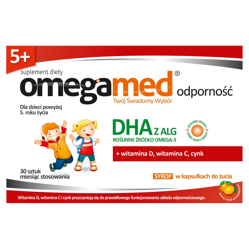 Omegamed Odporność 5+, suplement diety, 30 kapsułek do żucia