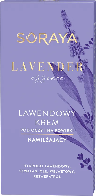 Soraya Lavender Essence lawendowy krem nawilżający pod oczy i na powieki, 15 ml