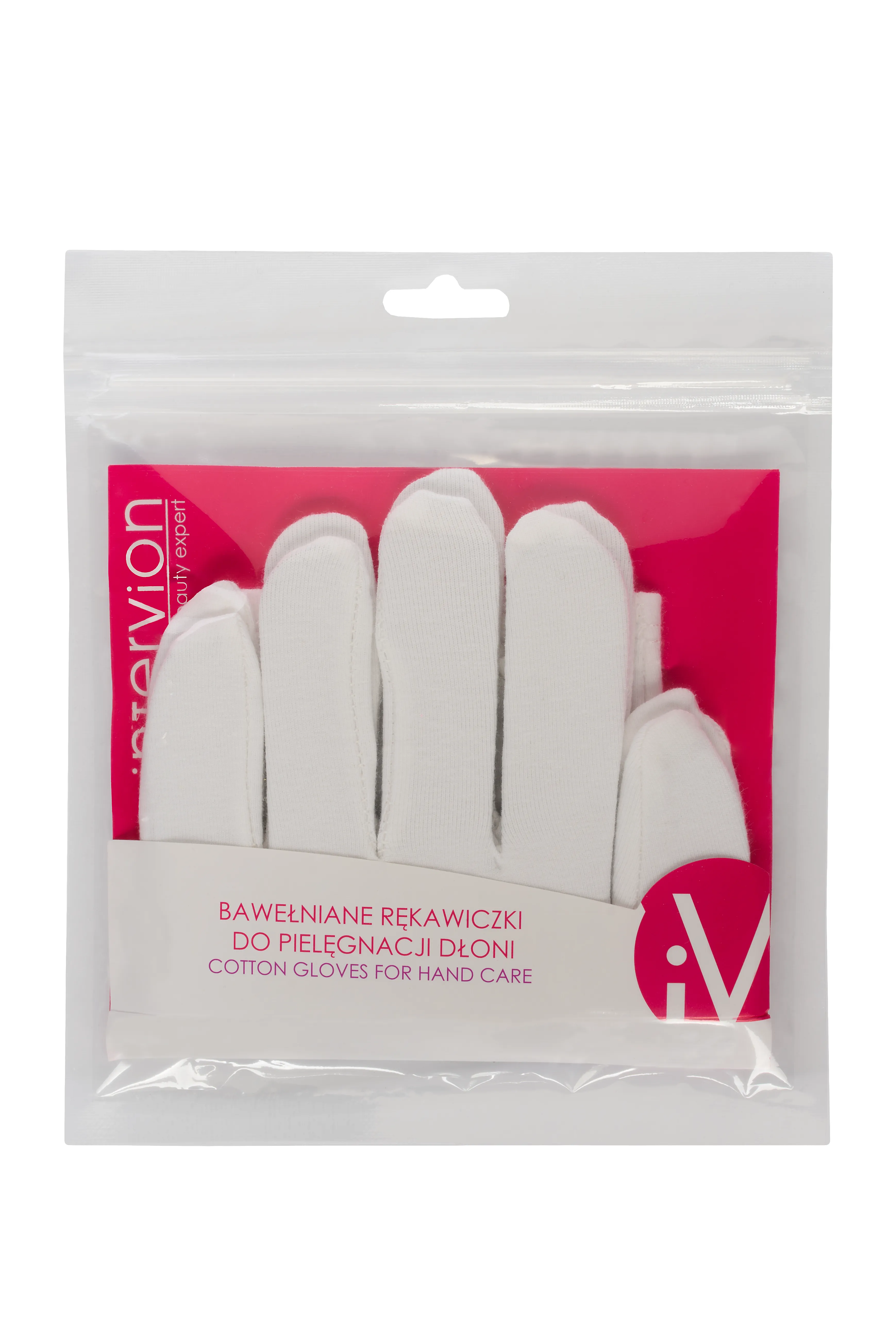 Intervion Bawełniane rękawiczki kosmetyczne do pielęgnacji dłoni, 1 para