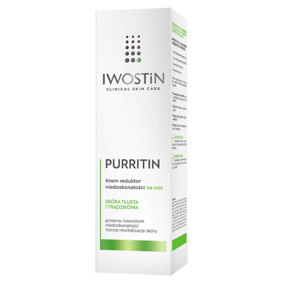 Iwostin Purritin, krem na noc redukujący niedoskonałości, 40 ml 