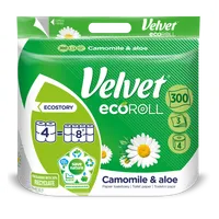 Velvet ecoRoll Rumianek i Aloes Papier toaletowy, 4 szt.