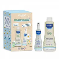 Mustela Baby Hair Zestaw Delikatny szampon, 500 ml i Odświeżający spray do włosów, 200 ml