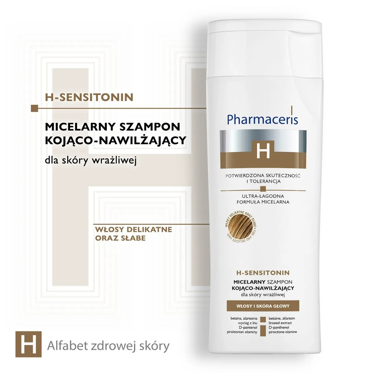 Pharmaceris H H-Sensitonin micelarny szampon kojąco-nawilżający dla skóry wrażliwej, 250 ml 