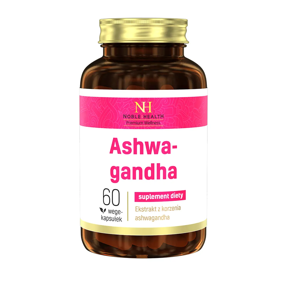Noble Health Ashwagandha, suplement diety, 60 kapsułek