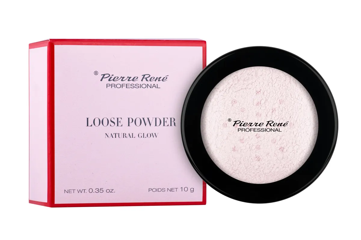 Pierre René Loose Powder Natural Glow Puder sypki nr 01 Pink, 10 g