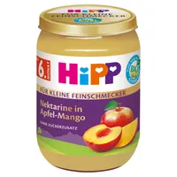 HiPP BIO od pokoleń Jabłka z nektarynką i mango od 6. miesiąca, 190 g