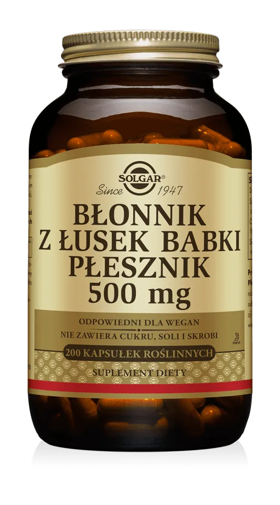 Solgar Błonnik z Łusek Babki Płesznik, suplement diety, 200 kapsułek