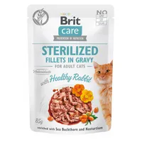 Brit Care Cat Sterilized Karma z królikiem w sosie dla dorosłych kotów sterylizowanych, 85 g