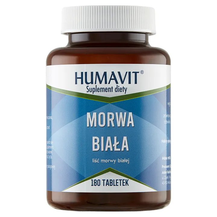 Humavit Morwa Biała, suplement diety, 180 tabletek