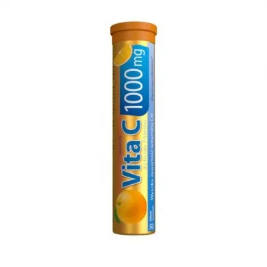 Activlab Pharma Vita C 1000mg, suplement diety, smak pomarańczowy, 20 tabletek musujących