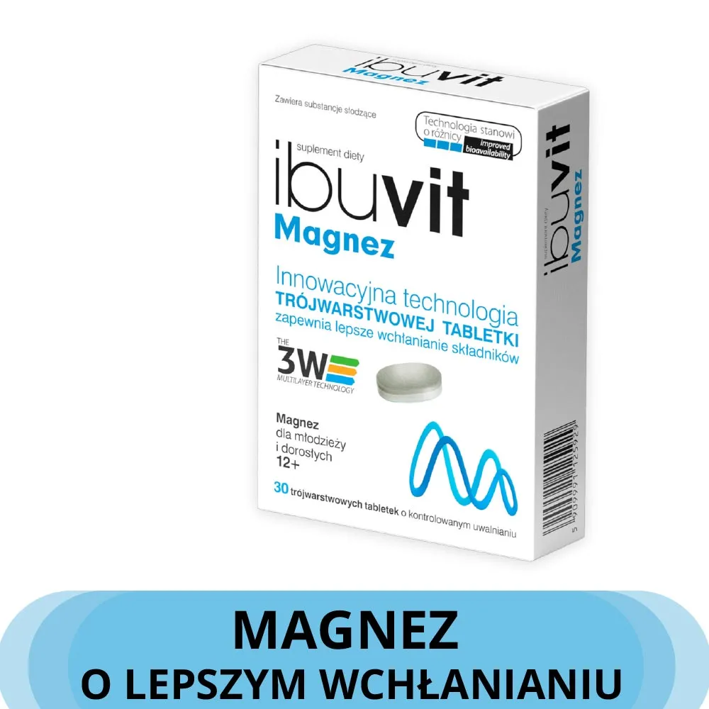 Ibuvit Magnez, suplement diety, 30 tabletek 
